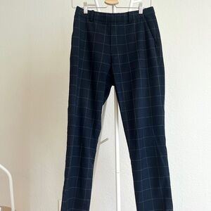 Stylish Navy Checkered Women's Pants
